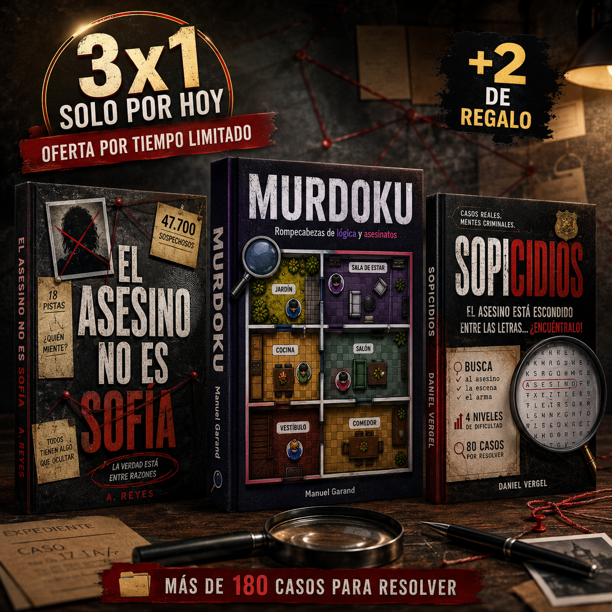 3 libros para resolver crímenes y misterios